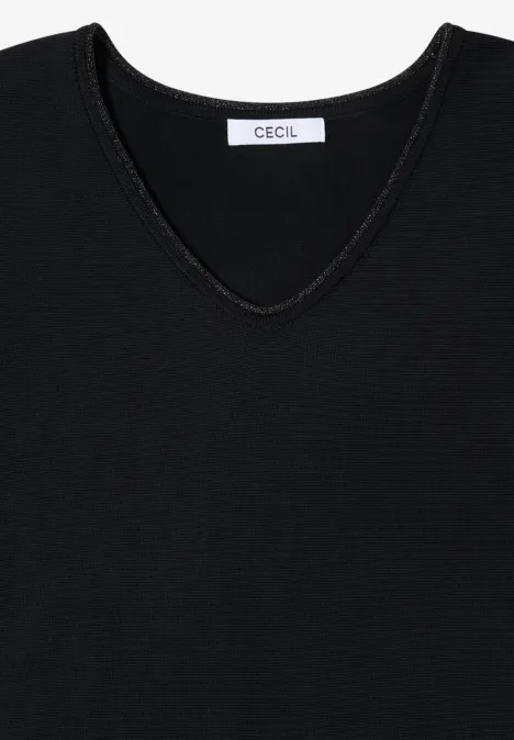 Dolman Pullover mit Glitzer Black Dolman Pullover mit Glitzer Black