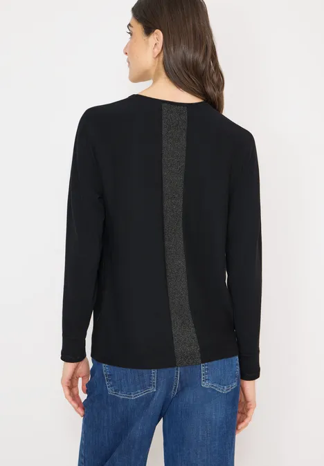 Dolman Pullover mit Glitzer Black Dolman Pullover mit Glitzer Black