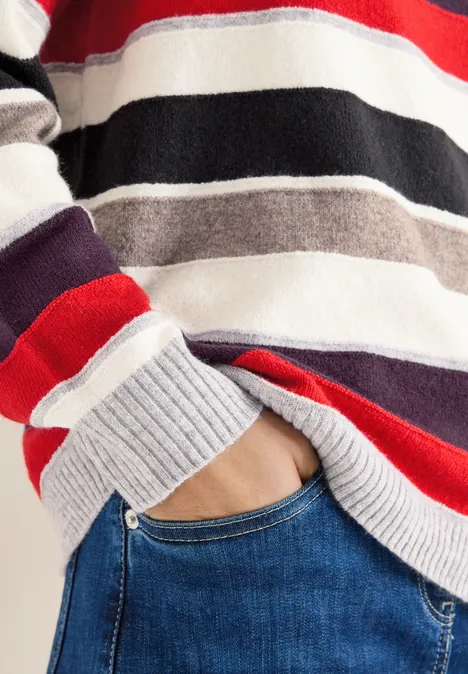 Gestreifter Pullover vanilla white Gestreifter Pullover vanilla white