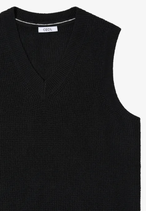 Kuscheliger Pullunder Black Kuscheliger Pullunder Black