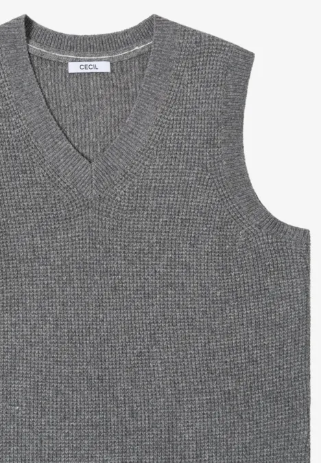 Kuscheliger Pullunder flint grey melange Kuscheliger Pullunder flint grey melange