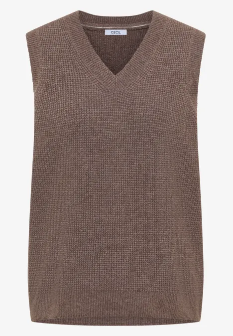 Kuscheliger Pullunder mushroom taupe melange Kuscheliger Pullunder mushroom taupe melange