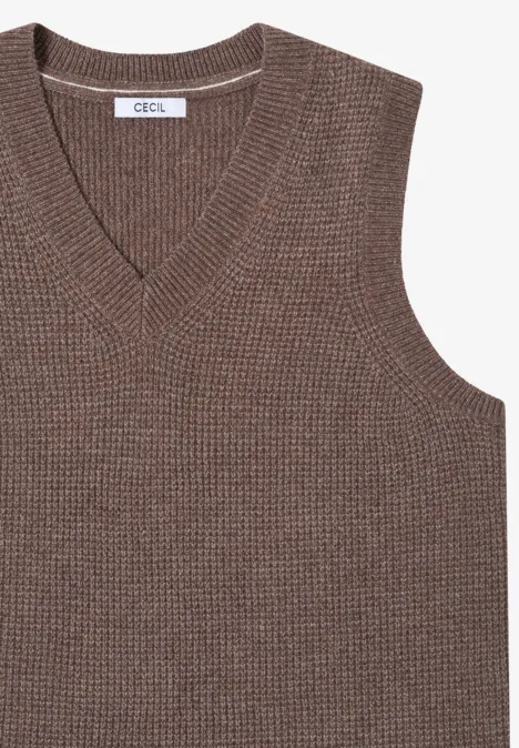 Kuscheliger Pullunder mushroom taupe melange Kuscheliger Pullunder mushroom taupe melange