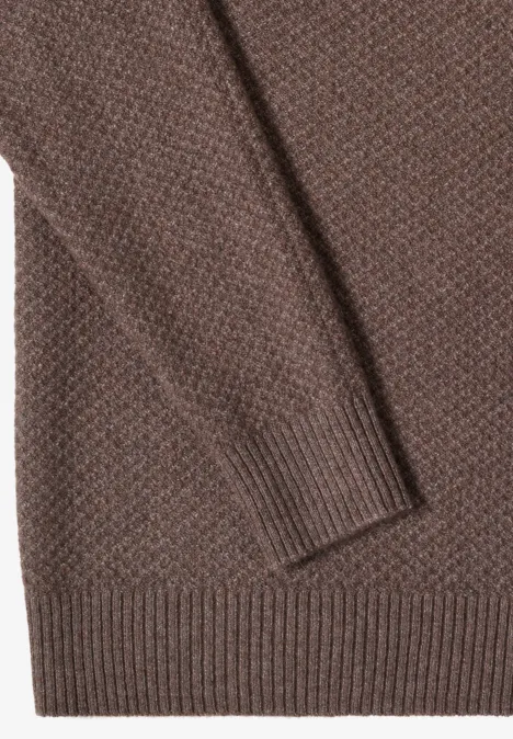 Struktur Rollkragenpullover mushroom taupe melange Struktur Rollkragenpullover mushroom taupe melange