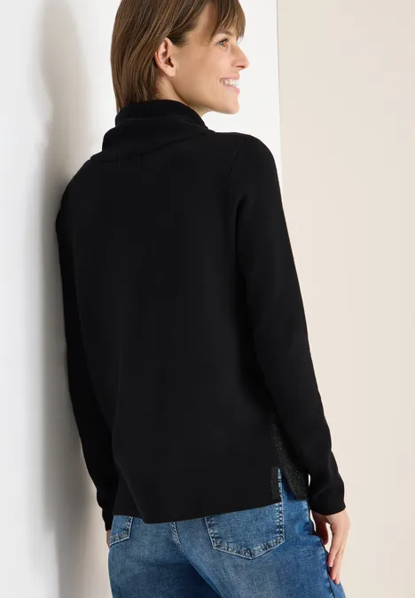 Sweatshirt mit Glitzer Black Sweatshirt mit Glitzer Black