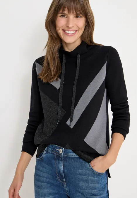 Sweatshirt mit Glitzer Black Sweatshirt mit Glitzer Black