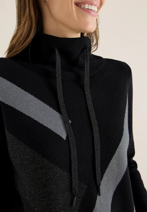 Sweatshirt mit Glitzer Black Sweatshirt mit Glitzer Black