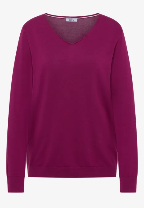 Pull basique magenta purple