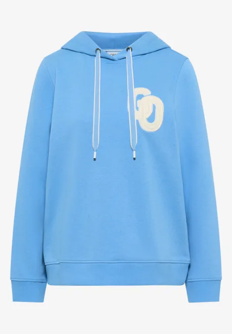 Hoodie mit Stickerei fountain blue Hoodie mit Stickerei fountain blue