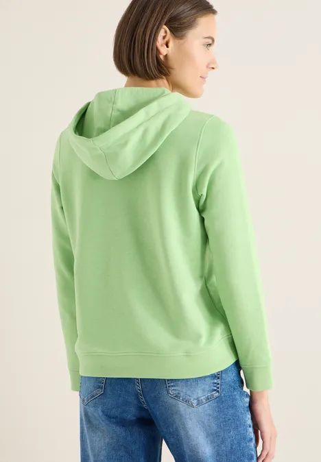 Hoodie mit Stickerei bamboo green Hoodie mit Stickerei bamboo green