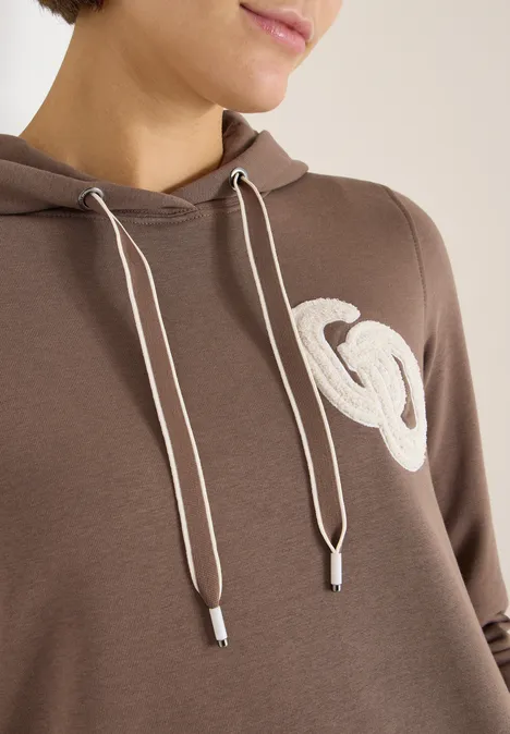 Hoodie mit Stickerei urban taupe Hoodie mit Stickerei urban taupe