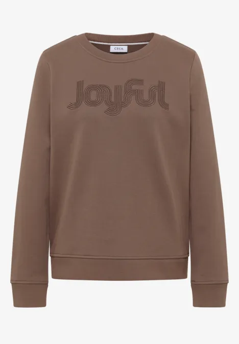 Sweatshirt mit Stickerei urban taupe