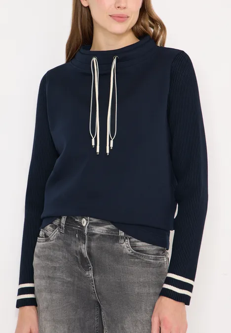 Sweat-shirt avec manches en tricot universal blue Sweat-shirt avec manches en tricot universal blue