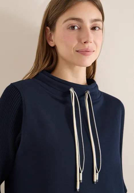 Sweat-shirt avec manches en tricot universal blue Sweat-shirt avec manches en tricot universal blue