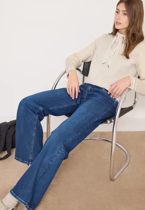 Sweat-shirt avec manches en tricot pearl beige Sweat-shirt avec manches en tricot pearl beige