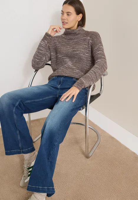 Space Dye Rollkragenpullover urban taupe melange Space Dye Rollkragenpullover urban taupe melange