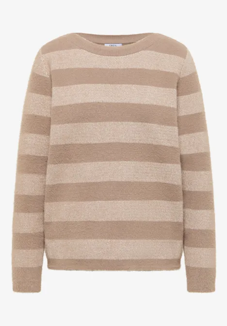 Pull en fil de plume urban taupe