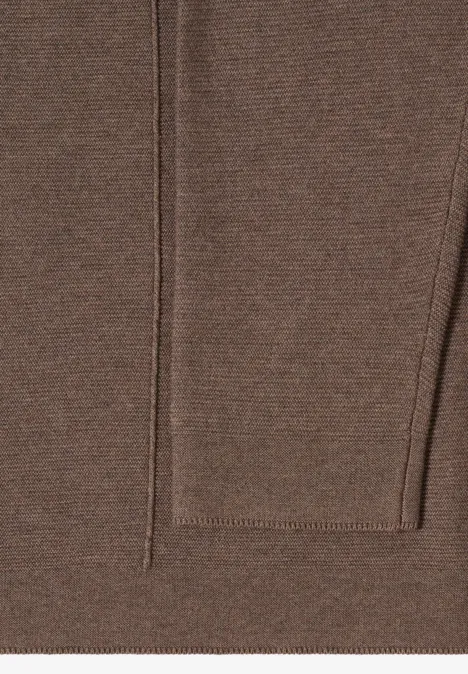 Strukturpullover coffee taupe