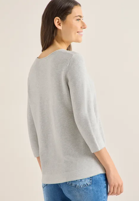 Strukturpullover milky grey melange Strukturpullover milky grey melange