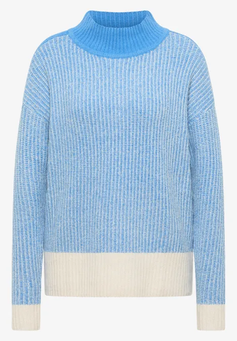 Doux pull-over Mouline fountain blue Doux pull-over Mouline fountain blue