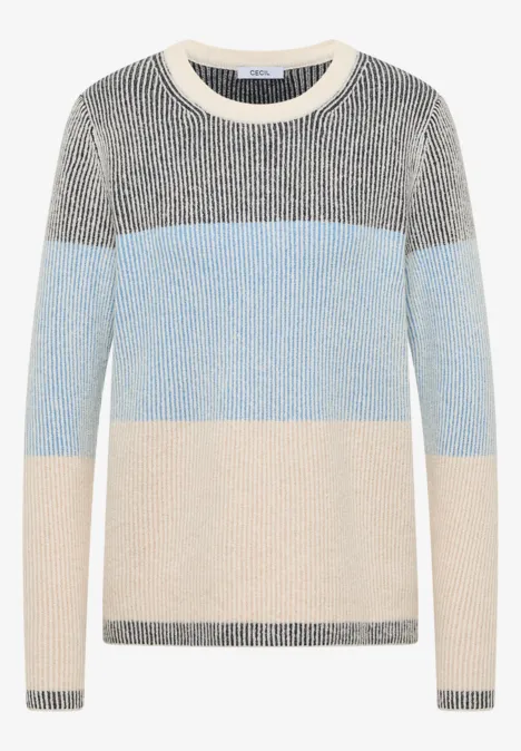 Softer Streifen Pullover universal blue
