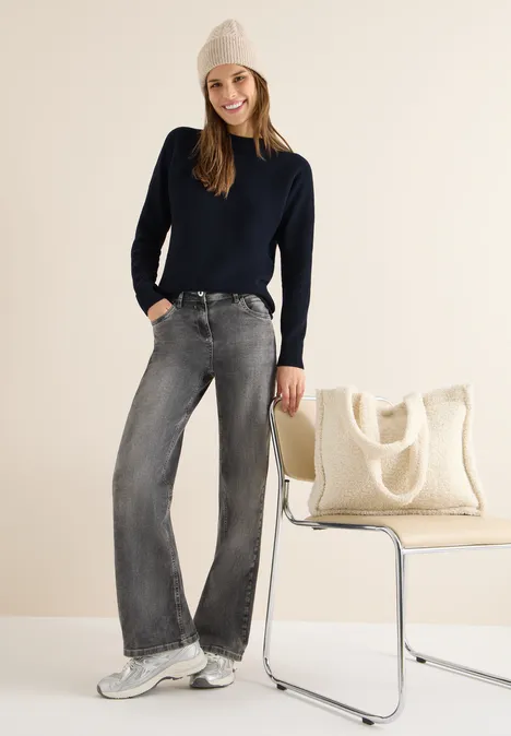 Dolman Strukturpullover universal blue