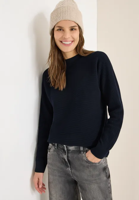 Dolman Strukturpullover universal blue