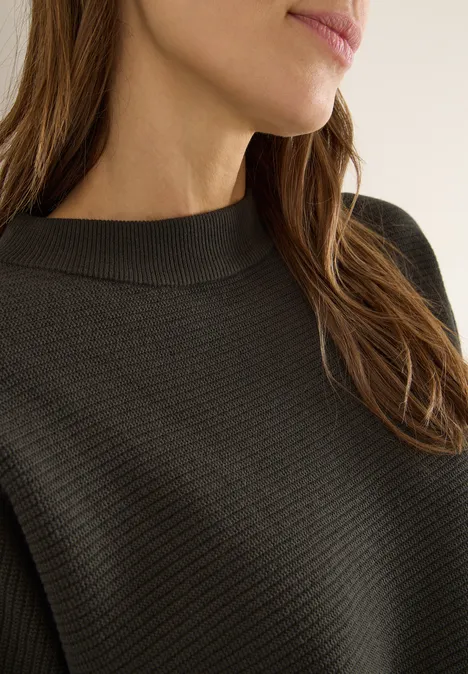 Dolman Strukturpullover raw khaki