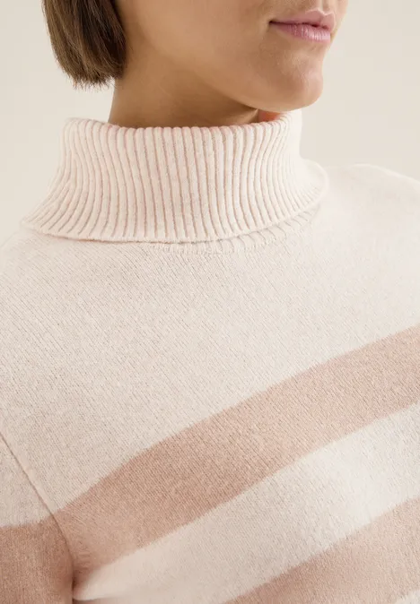 Softer Rollkragenpullover oat milk beige melange Softer Rollkragenpullover oat milk beige melange