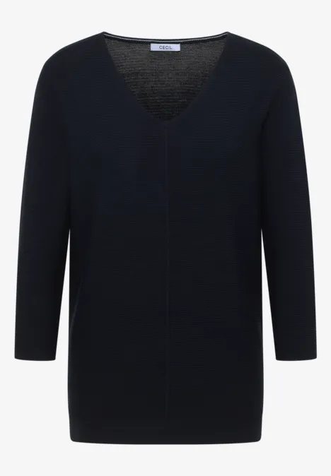 Strukturpullover universal blue