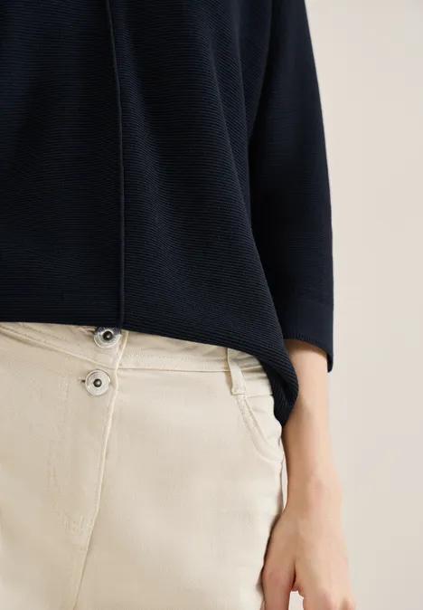 Strukturpullover universal blue