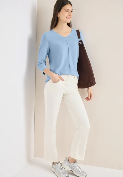 Strukturpullover light sky blue