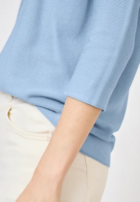 Strukturpullover light sky blue