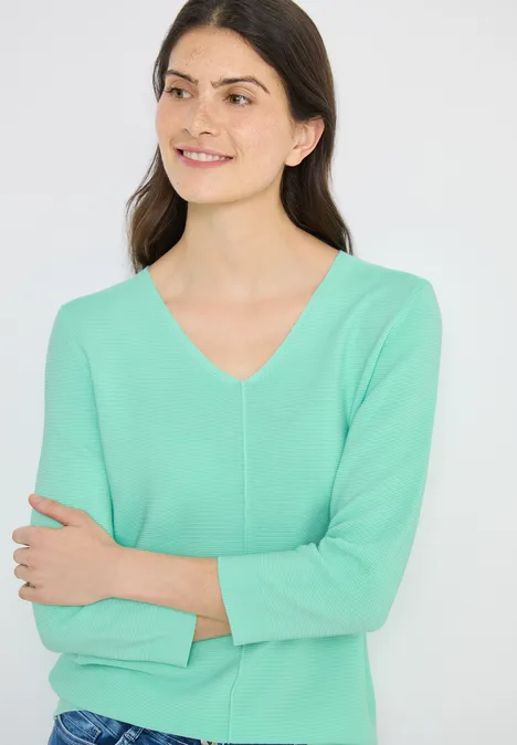 Trui met structuur jelly mint
