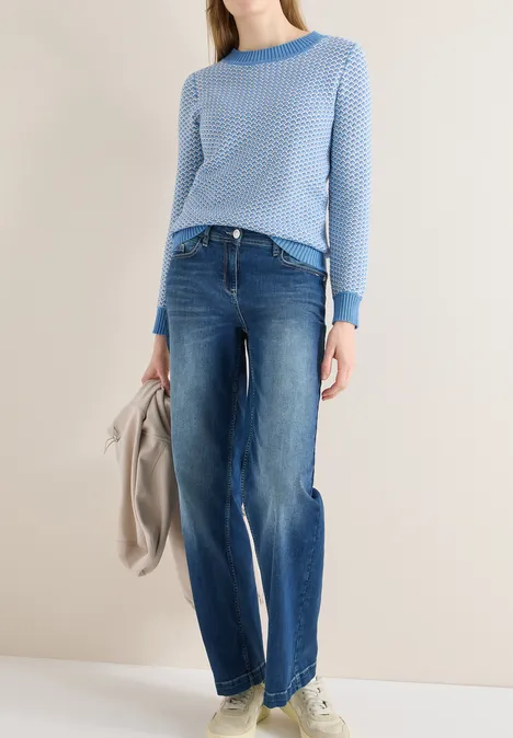 Two-Tone Pullover fountain blue