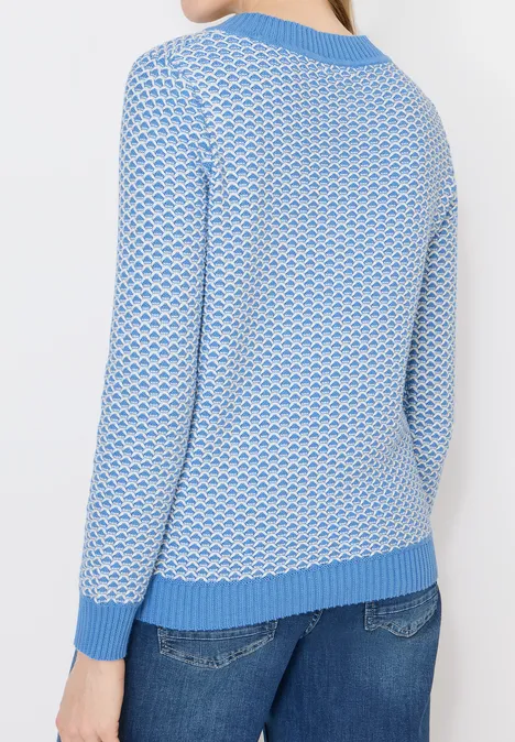 Two-Tone Pullover fountain blue