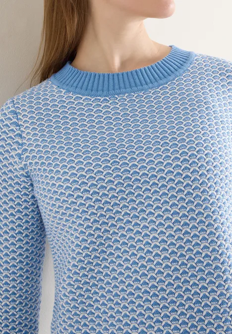 Two-Tone Pullover fountain blue