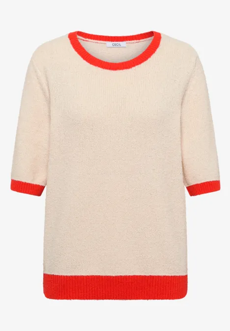 Pull en bouclette cherry tomato orange