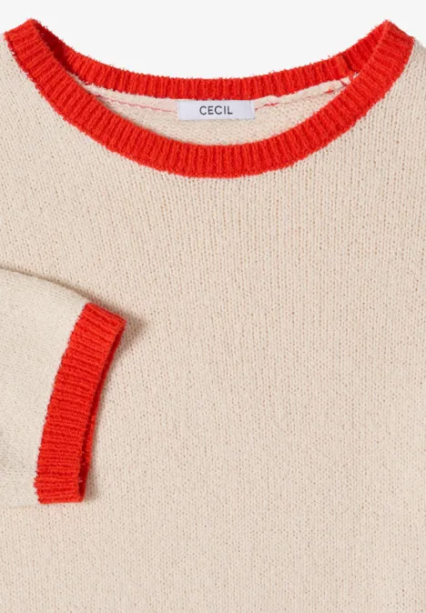 Bouclé Pullover cherry tomato orange