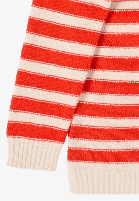 Sweter Bouclé w paski pearl beige Sweter Bouclé w paski pearl beige