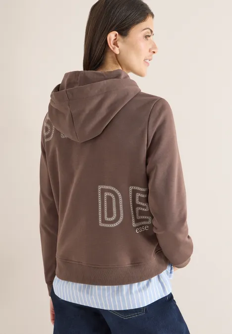 Hoodie avec backprint urban taupe