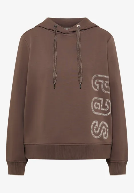 Hoodie mit Backprint urban taupe