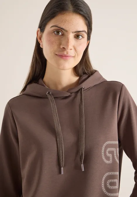 Hoodie avec backprint urban taupe