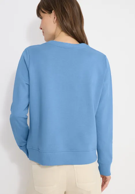 Embroidery Sweatshirt cloud blue