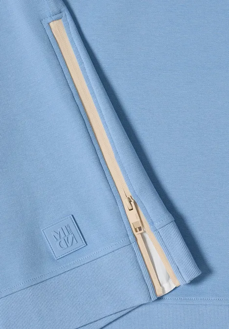 Hoodie mit Zipper-Details cloud blue
