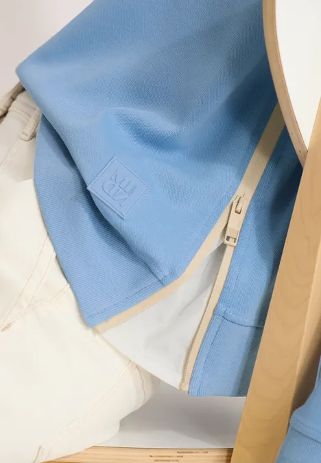 Hoodie mit Zipper-Details cloud blue