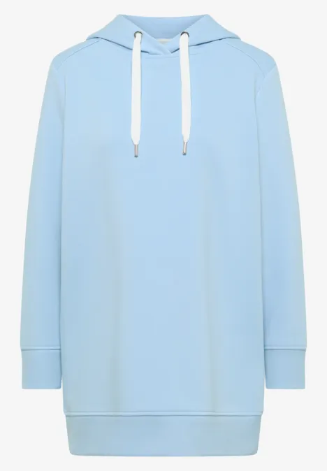 Lange hoodie light sky blue