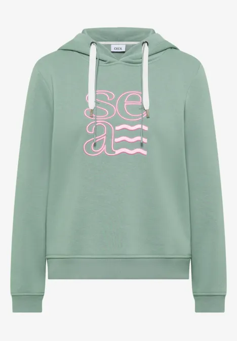 Hoodie met artwork smoke salvia Hoodie met artwork smoke salvia