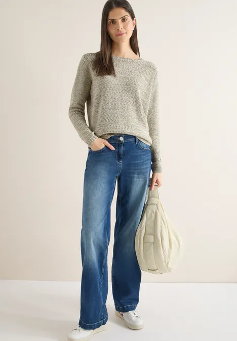 Pull-over Space-dye bamboo green melange