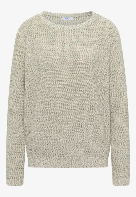 Pull-over Space-dye bamboo green melange